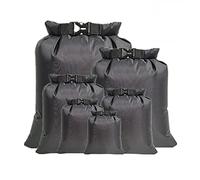 Wdbild Lot de 6 sacs étanches portables d'extérieur pour camping, randonnée, canoë flottant, Noir