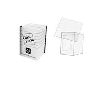 Wdbild Moule de cuisson multifonctionnel rond/carré avec échelle pour dessert créatif, anneaux de gâteau réglables, outil de fondant extensible, moule de cuisson carré