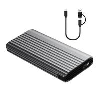Wdbild NVME Boîtier de disques durs SSD avec éclairage ARGB Boîtier de disque dur USB C 10 Gbit/s Connexion sans outil