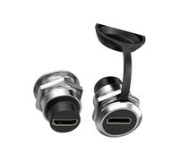 Wdbild Paire de coupleurs USB 3.0 femelle à montage sur panneau - Boîtier compact en zinc - Installation sans outil pour plaques et fixations de 86 mm - Adaptateurs USB en alliage de zinc