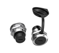 Wdbild Paire de coupleurs USB 3.0 femelle à montage sur panneau - Boîtier compact en zinc - Installation sans outil pour plaques et fixations de 86 mm - Adaptateurs USB en alliage de zinc