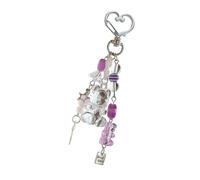 Wdbild Porte-clés en colophane moulée en forme d'ours pour téléphone, sac, sac à main, bijoux, substance fine, durable, breloque de téléphone en colophane transparente, violet, taille unique