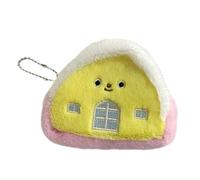 Wdbild Portefeuille, Petite Maison Porte-Monnaie Sac à Jouet, Sac à Manger Petit Portefeuilles Filles Belle Peluche Écouteur Sac de Rangement Enfant Coin Pouches, jaune, Taille unique