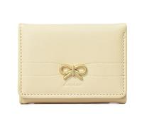 Wdbild Portefeuille, portefeuilles compacts pour femmes à trois volets, pochette mode en cuir PU, porte-monnaie pour dames, porte-cartes de crédit, sac à main de voyage, jaune, Taille unique