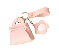 Wdbild Portefeuille, Sac en Cuir Charm Porte-clés Portable Étui de Rangement en Cuir Porte-clés Joli Sac Pendentif Voiture Keyings Accessoires, rose, Taille unique