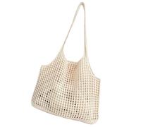 Wdbild Sac à bandoulière élégant avec design ajouré, sac à main en tricot au crochet, grand sac de plage pour femme, sac de voyage décontracté essentiel, b, One Size