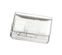 Wdbild Sac à bandoulière élégant et brillant avec chaîne pour femme - En cuir synthétique - Pour voyage ou usage quotidien - Léger, Argenté., One Size