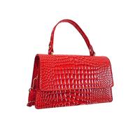 Wdbild Sac à bandoulière élégant et minimaliste polyvalent en polyuréthane pour un usage quotidien pour homme et femme, Rouge
