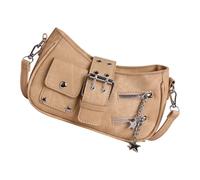 Wdbild Sac à bandoulière élégant et nerveux, compartiments spacieux, ceinture modifiable, confortable à porter tout le monde, plusieurs sacs pour ordinateur portable, kaki, One Size