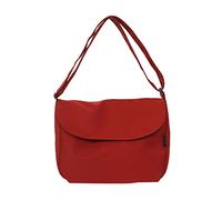 Wdbild Sac à bandoulière tendance en nylon, sac fourre-tout de grande capacité, sac à bandoulière pour étudiant, pour femmes, filles, femmes, Rouge, One Size