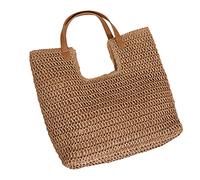 Wdbild Sac à main de grande capacité pour femme - Sac à bandoulière tissé à la main - Sac fourre-tout pour femme, café