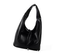 Wdbild Sac à main élégant et souple de grande capacité en cuir synthétique pour le travail quotidien essentiel et le bureau, Noir , One Size