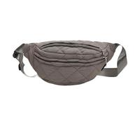 Wdbild Sac à main pour femme, sac banane matelassé, sac à bandoulière élégant avec sangle réglable, grande capacité, pour voyage en plein air, gris, Taille unique
