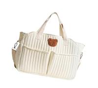 Wdbild Sac à main pour maman - Motif brodé - Plusieurs compartiments - Résistant aux éclaboussures - Sac à bandoulière de voyage - Grande capacité - Compartiments multifonctionnels, Ours simple