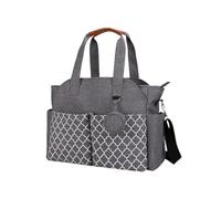 Wdbild Sac à mamelon multicolore géométrique extérieur Maternel et nourrisson Maman Sac à bandoulière Simple Sac à main Mode bébé allaitement sac à main, gris