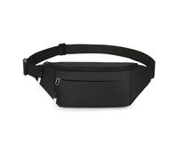 Wdbild Sac banane en tissu Oxford imperméable de grande capacité, sac à bandoulière, sac à main décontracté, sport de plein air, sac ceinture de poitrine, Noir , Taille unique