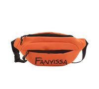 Wdbild Sac banane pour sports de plein air, sac banane en nylon, sac à bandoulière, sac à main décontracté, poches de poitrine pour la course à pied et le cyclisme, Orange, Taille unique