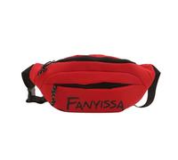 Wdbild Sac banane pour sports de plein air, sac banane en nylon, sac à bandoulière, sac à main décontracté, poches de poitrine pour la course à pied et le cyclisme, Rouge, Taille unique