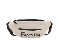 Wdbild Sac banane pour sports de plein air, sac banane en nylon, sac à bandoulière, sac à main décontracté, poches de poitrine pour la course à pied et le cyclisme, blanc, Taille unique
