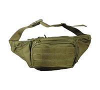 Wdbild Sac banane, sac de poitrine multifonction, pochette à bandoulière, sac à main à grande capacité, sac banane pour activités de plein air, Vert, Taille unique