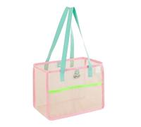 Wdbild Sac de plage léger et pliable en maille avec ventilation à séchage rapide, sac fourre-tout spacieux pour piscine, salle de sport, voyage, organiseur de maillots de bain spacieux, Vert, One Size