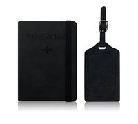 Wdbild Sac de voyage et valise, ensemble porte-bagages en cuir PU, protection pour homme et femme, Noir , Taille unique