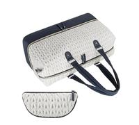 Wdbild Sac élégant pour maman - Grande capacité - Avec sections séparées - Rangement pratique pour les couches de bébé, Bleu foncé et blanc
