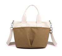 Wdbild Sacs à bandoulière tendance pour femmes et filles, sac fourre-tout, sac de courses en toile, sac à bandoulière, sac à main, café