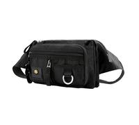 Wdbild Sacs à main pour femme, sac banane multicouche pour femme et homme, sac à bandoulière avec sangle réglable, sac de poitrine résistant à l'eau, sac banane, Noir , 27*4*16cm