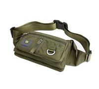Wdbild Sacs à main pour femme, sac banane multicouche pour femme et homme, sac à bandoulière avec sangle réglable, sac de poitrine résistant à l'eau, sac banane, Vert, 27*4*16cm