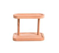 Wdbild Support de rangement pratique à 2 niveaux pour bijoux, coiffeuse, cosmétiques, rangement en bois, organiseur de clés