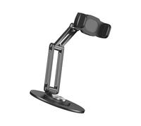 Wdbild Support de téléphone pliable en alliage d'aluminium rotatif à 360° avec hauteur réglable pour appareils mobiles, bureau, jeu, streaming, support de téléphone réglable pour bureau