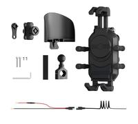 Wdbild Support de téléphone pour moto avec charge 15 W et amortisseur de vibrations anti-vol et anti-secousses réglable
