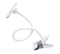 Wdbild Support de téléphone rotatif à 360° avec bras flexible en col de cygne et base à clip sécurisé pour voiture, maison, bureau, col de cygne