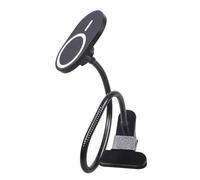 Wdbild Support de téléphone rotatif à 360° avec bras flexible en col de cygne et base à clip sécurisé pour voiture, maison, bureau, col de cygne