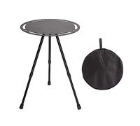 Wdbild Table ronde pliante en alliage d'aluminium pour l'extérieur, hauteur réglable, petite table de camping pliante pour le camping et les voyages