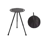 Wdbild Table ronde pliante en alliage d'aluminium pour l'extérieur, hauteur réglable, petite table de camping pliante pour le camping et les voyages