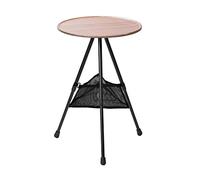 Wdbild Table ronde télescopique pliante d'extérieur à trois pieds Table basse portable en alliage d'aluminium Table basse relevable