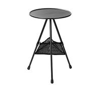 Wdbild Table ronde télescopique pliante d'extérieur à trois pieds Table basse portable en alliage d'aluminium Table basse relevable