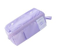 Wdbild Trousse à crayons multifonction de grande capacité en toile, trousse de rangement de maquillage pour fille et femme, grande capacité, Morado