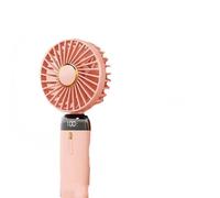 Wdbild Ventilateur portable 5 vitesses - Petit bureau de refroidissement silencieux avec affichage numérique - Rechargeable par USB - Affichage numérique électrique