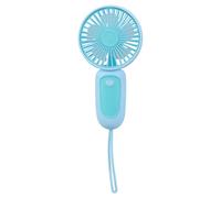 Wdbild Ventilateur portable portable rechargeable par USB, long et petit avec corde, petit bureau alimenté par USB et batterie pour chambre à coucher, silencieux et rechargeable