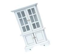 Wdbild Vitrine miniature en bois avec rangement à plusieurs niveaux réaliste 1/12 pour décoration de maison de jouets pour salon, maison de poupée