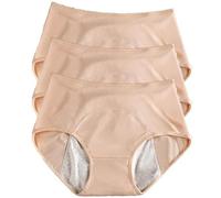 WDCAYQHZ Culotte Anti Fuite urinaire Femme Lavable,3Pcs Culotte Fuite urinaire Femme,Incontinence urinaire Femme,Respirant Lavable Étanche,Culotte Fuite urinaire Femme Lavable(Skin color,6XL)