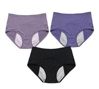 WDCAYQHZ Culotte Anti Fuite urinaire Femme Lavable,3Pcs Culotte Fuite urinaire Femme,Incontinence urinaire Femme,Respirant Lavable Étanche,Culotte Fuite urinaire Femme Lavable(Multi-color 1,XL)