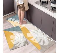 WDCAYQHZ Lot de 2 Tapis de Cuisine Antidérapants,Tapis et Tapis Modernes Lavables,Tapis de Cuisine Devant Evier pour Décoration de La Maison et du Bureau(D,45 * 75cm+45 * 150cm)
