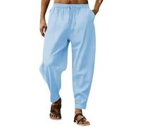 WDCHAOYUE Pantalon Militaire Homme Sarouel Homme Pantalon Homme Habillé Pantalon Jean Cargo Homme Minus Two Cargo Pantalon Pantalon en Lin Homme Shorts Et Bermudas Homme Jean Slim Turquoise L