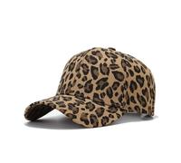 WDCSOEH Casquette de Leopard Baseball 54-60 cm Marron Léopard Protection UV | Chapeau Leopard de Soleil Ajustable en Pur Coton Léger et Respirant Idéal pour Les Sport et Les Loisirs en Extérieur