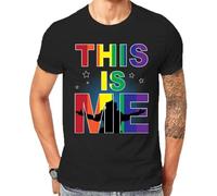 WDCzzFD 34- LGBTQ - Gay Lesbian Bisexual Transgender Non Binary Gender Celebration and Pride T T-Shirts à Manches Courtes(X-Large)