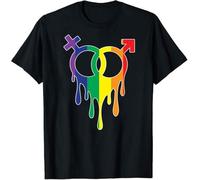 WDCzzFD 37- LGBTQ - Gay Lesbian Bisexual Transgender Non Binary Gender Celebration and Pride T T-Shirts à Manches Courtes(Medium)